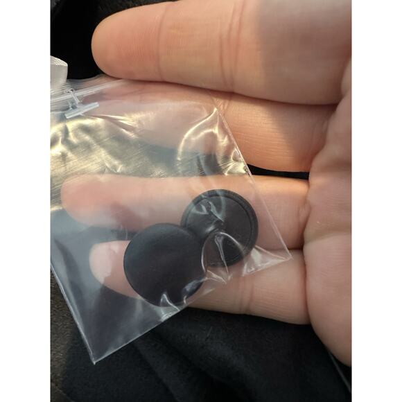 Evereve Medium Women Black Vegan Faux Leather Button Up Midi Dress Trench CLT - Picture 14 of 14